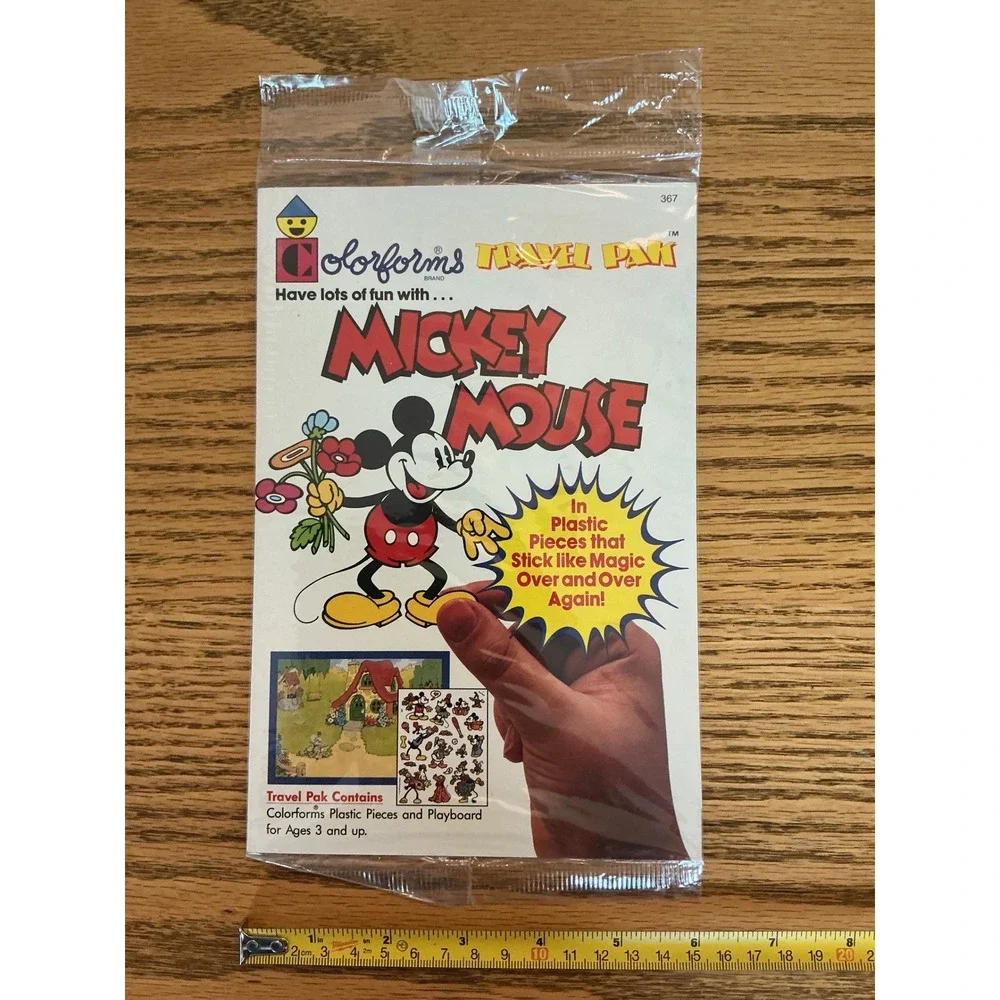 Vintage 1992 Disney Mickey Mouse Play-Doh Double Deckers & Colorforms Travel Pak